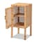 Baxton Studio Vivan Modern Bohemian Natural Brown Rattan 1Door Nightstand 211-12755-ZORO - alternate 2